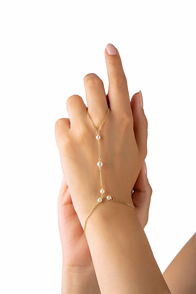 Altın Kaplama 925 Ayar Gümüş İncili Şahmeran