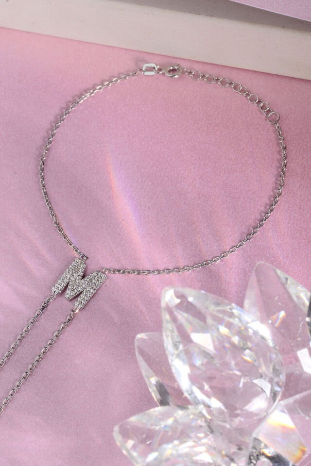 925 AYAR GÜMÜŞ ÜZERİ ALTIN KAPLAMA M HARFLİ ŞAHMERAN