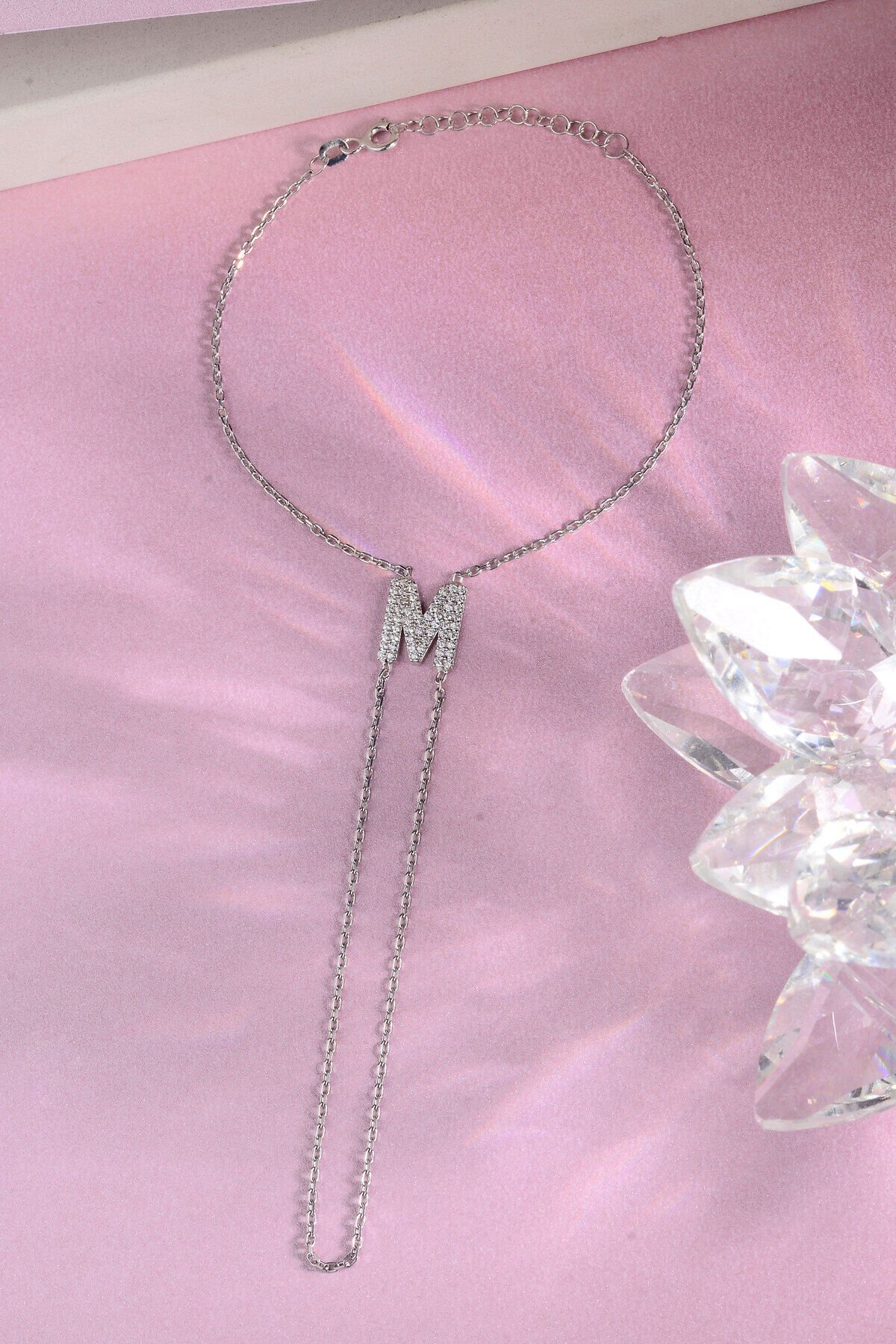 925 AYAR GÜMÜŞ ÜZERİ ALTIN KAPLAMA M HARFLİ ŞAHMERAN