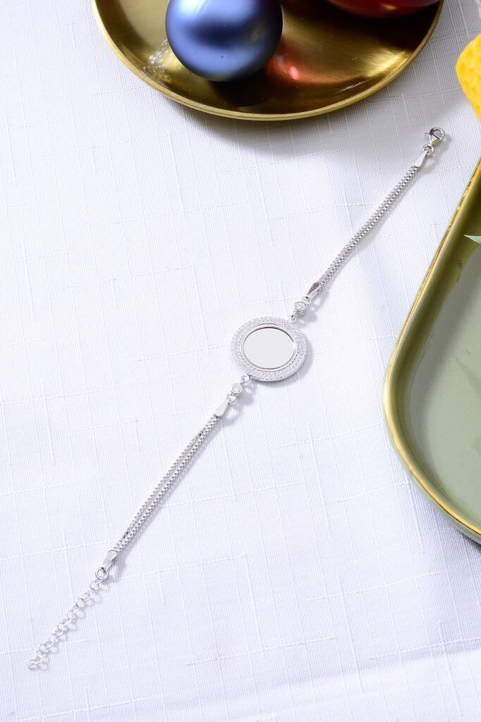 925 Ayar Gümüş Aynalı Gümüş Bileklik