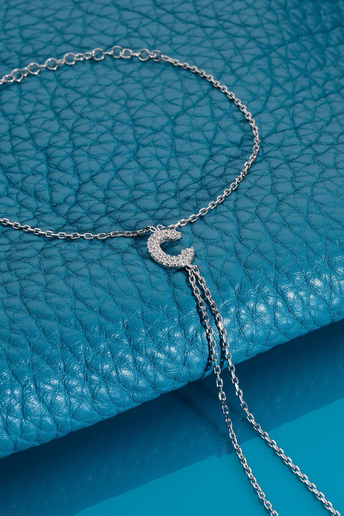 925 AYAR GÜMÜŞ ÜZERİ ALTIN KAPLAMA C HARFLİ ŞAHMERAN