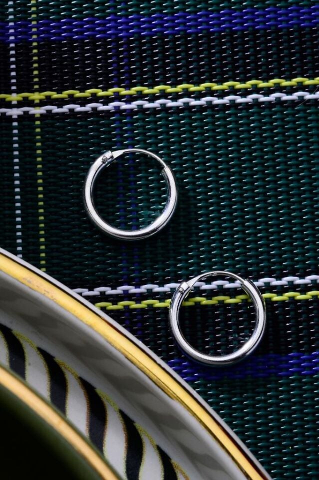 925 Ayar Gümüş Halka Küpe 2mm - 16 mm