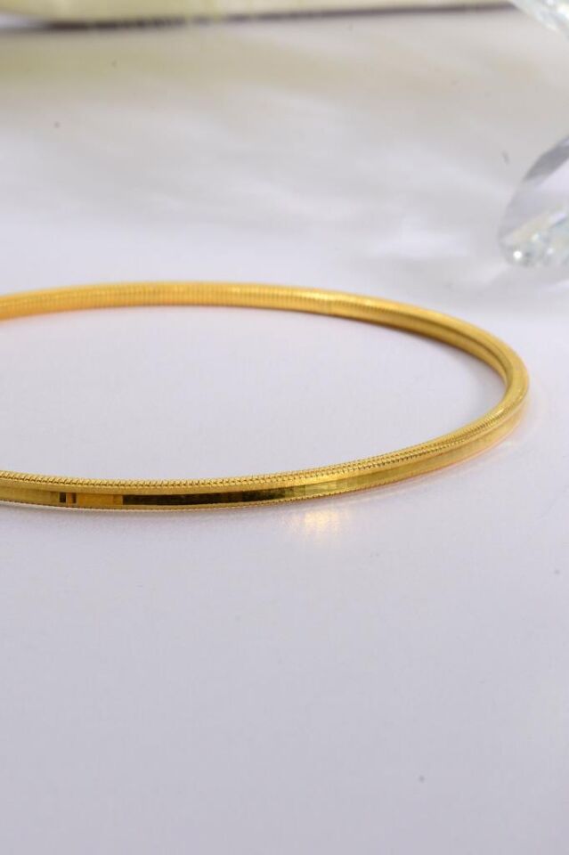 925 Ayar Gümüş 22 Ayar Altın Kaplama 15 Gram Ajda Bilezik