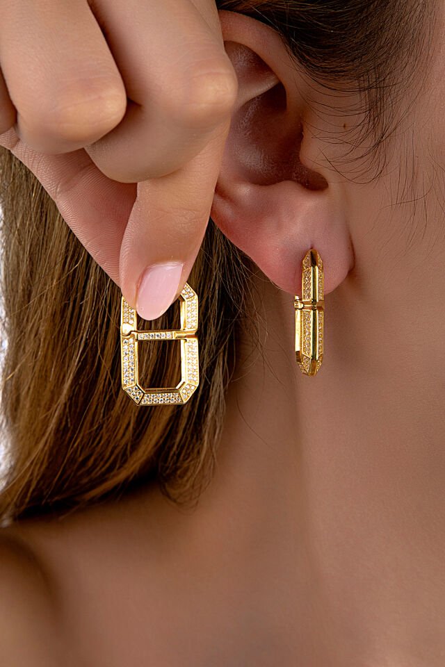 925 Ayar Gümüş Serenay Taşlı Küpe