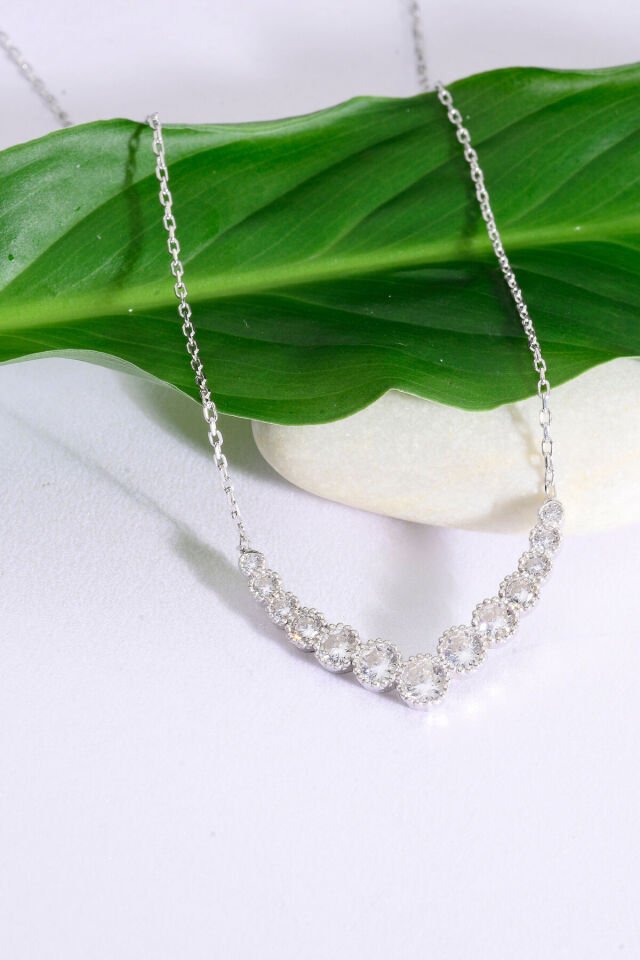 925 Ayar Gümüş Taşlı Kolye