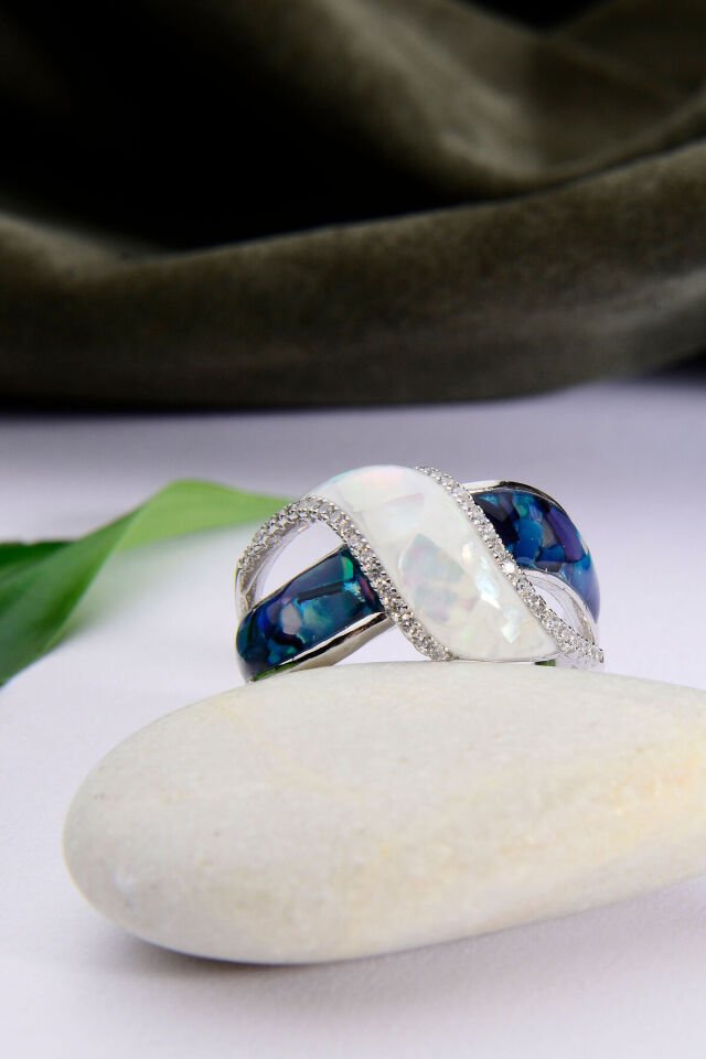 925 AYAR GÜMÜŞ OPAL TAŞLI YÜZÜK