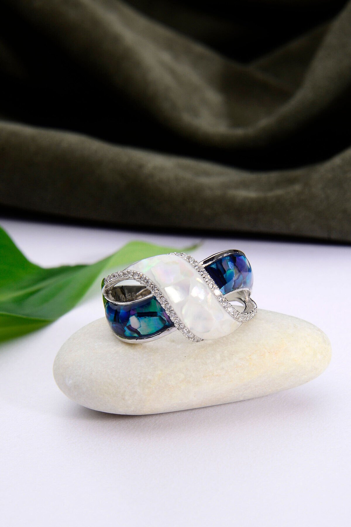 925 AYAR GÜMÜŞ OPAL TAŞLI YÜZÜK