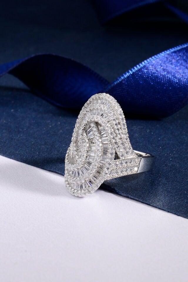 925 AYAR GÜMÜŞ İÇ İÇE SARMAL BAGET YÜZÜK