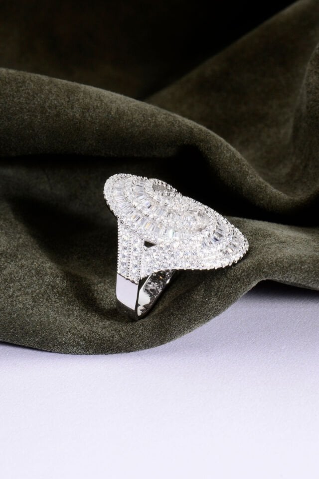 925 AYAR GÜMÜŞ İÇ İÇE SARMAL BAGET YÜZÜK