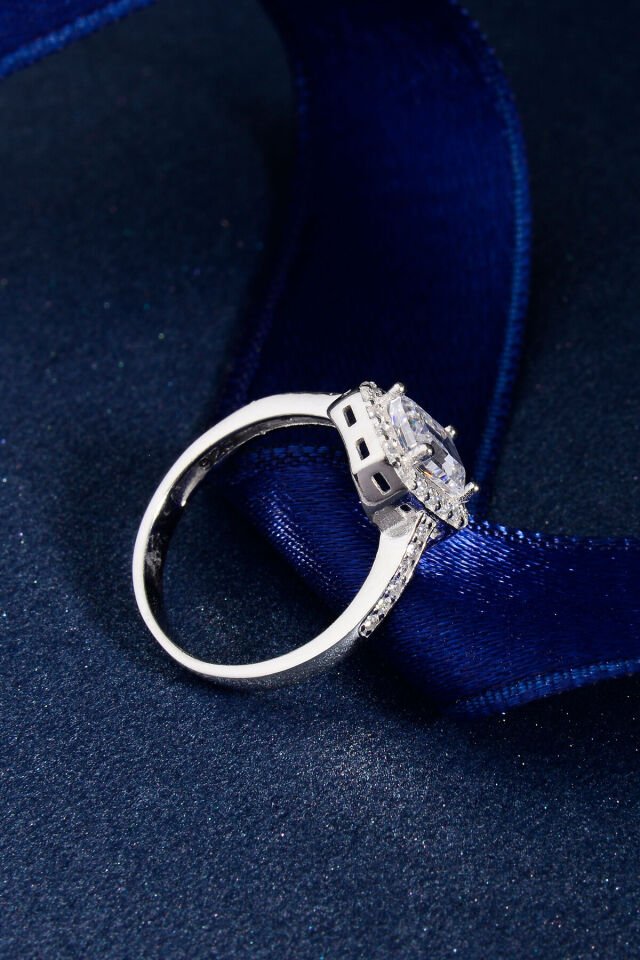 925 AYAR GÜMÜŞ TAŞLI BAGET YÜZÜK