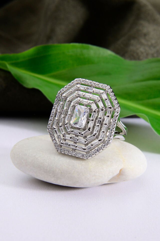 925 AYAR GÜMÜŞ MEGA BAGET YÜZÜK