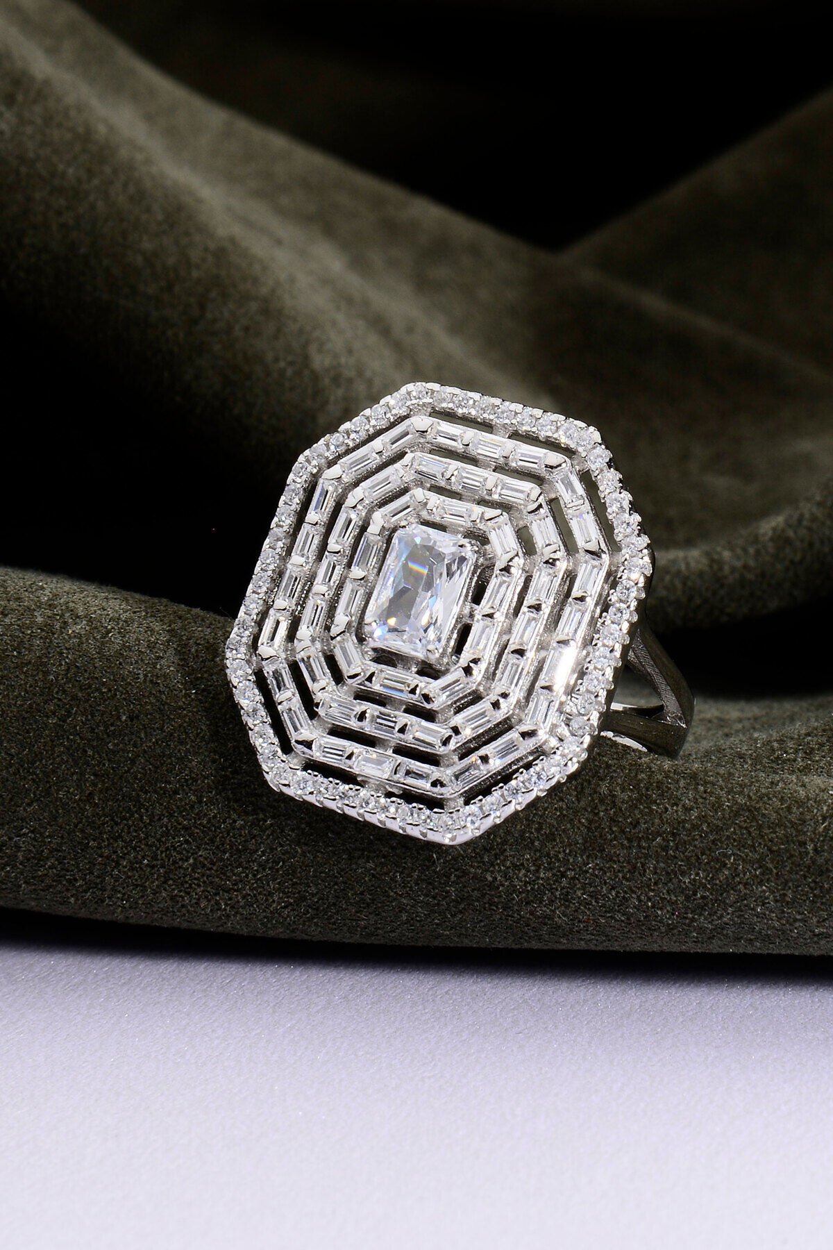 925 AYAR GÜMÜŞ MEGA BAGET YÜZÜK