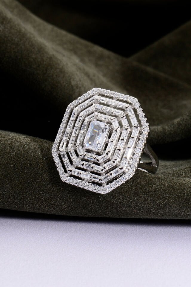 925 AYAR GÜMÜŞ MEGA BAGET YÜZÜK