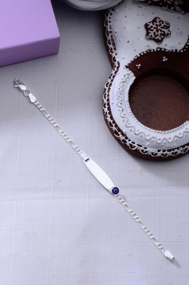 925 Ayar Gümüş Nazar Boncuklu Kız Erkek Bebek Çocuk Bileklik