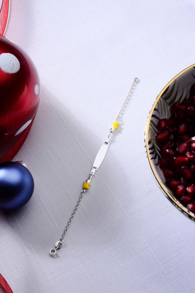 925 Ayar Gümüş Figürlü Isimli Kız Erkek Bebek Çocuk Künyesi