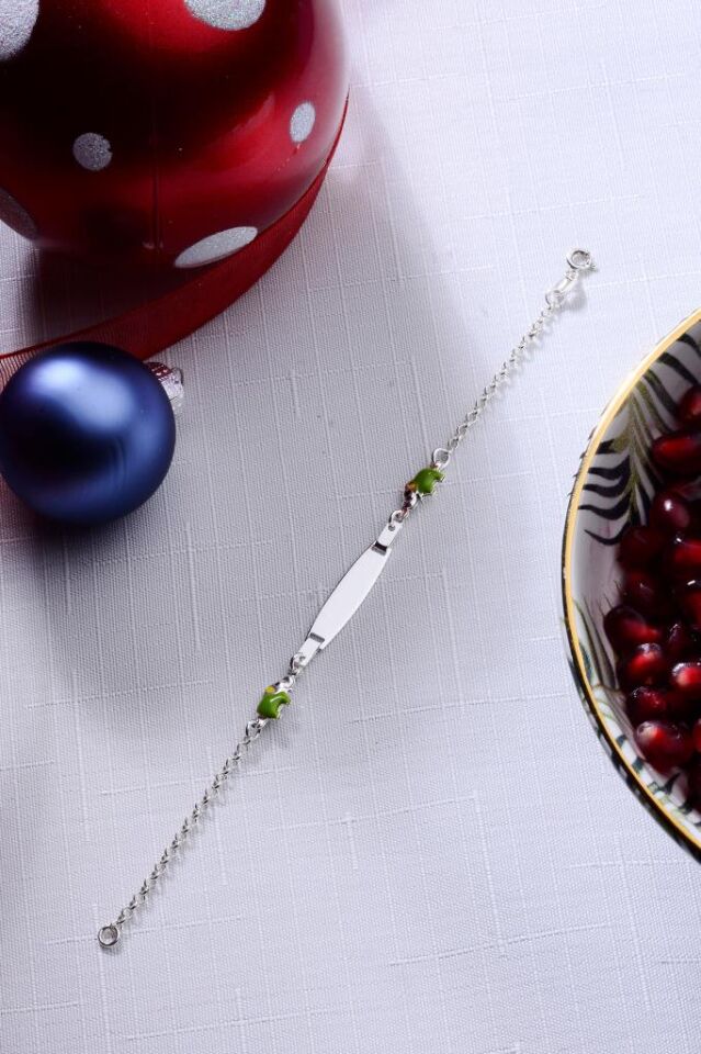 925 Ayar Gümüş Figürlü Isimli Kız Erkek Bebek Çocuk Künyesi