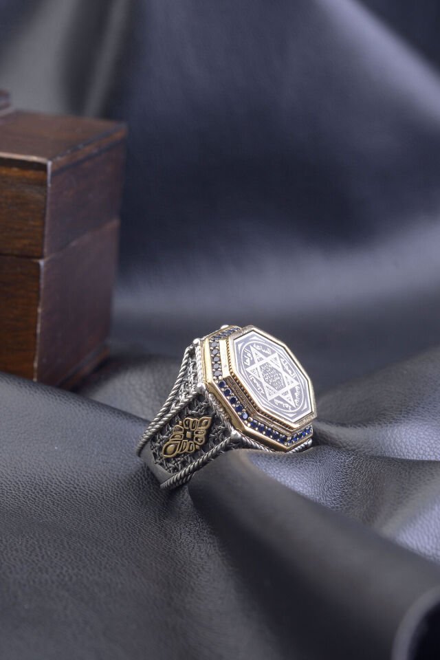 HZ SÜLEYMAN MÜHRÜ İŞLEMELİ 925 AYAR GÜMÜŞ ERKEK YÜZÜK