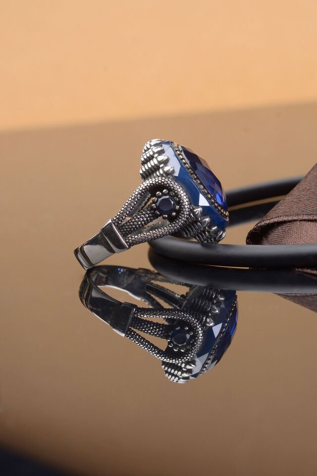 ZİRKON TAŞLI 925 AYAR GÜMÜŞ ERKEK YÜZÜĞÜ