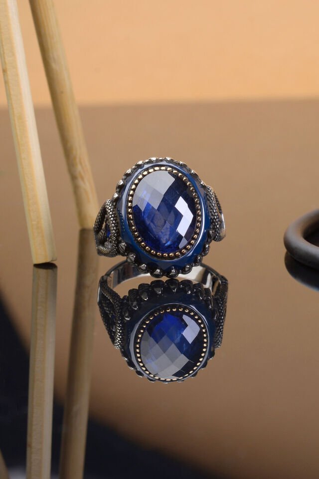 ZİRKON TAŞLI 925 AYAR GÜMÜŞ ERKEK YÜZÜĞÜ