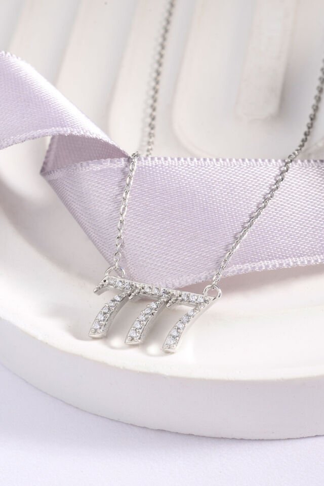 925 Ayar Gümüş Manifest 777 Taşlı Kolye