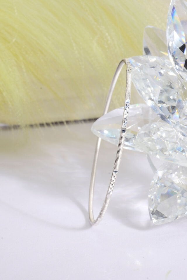 925 Ayar Gümüş üzeri 22 Ayar Altın Kaplama Kalemli Ajda Bilezik