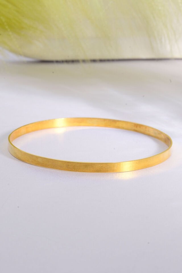 925 Ayar Gümüş üzeri 22 Ayar Altın Kaplama Kibrit Çöpü Ajda Bilezik