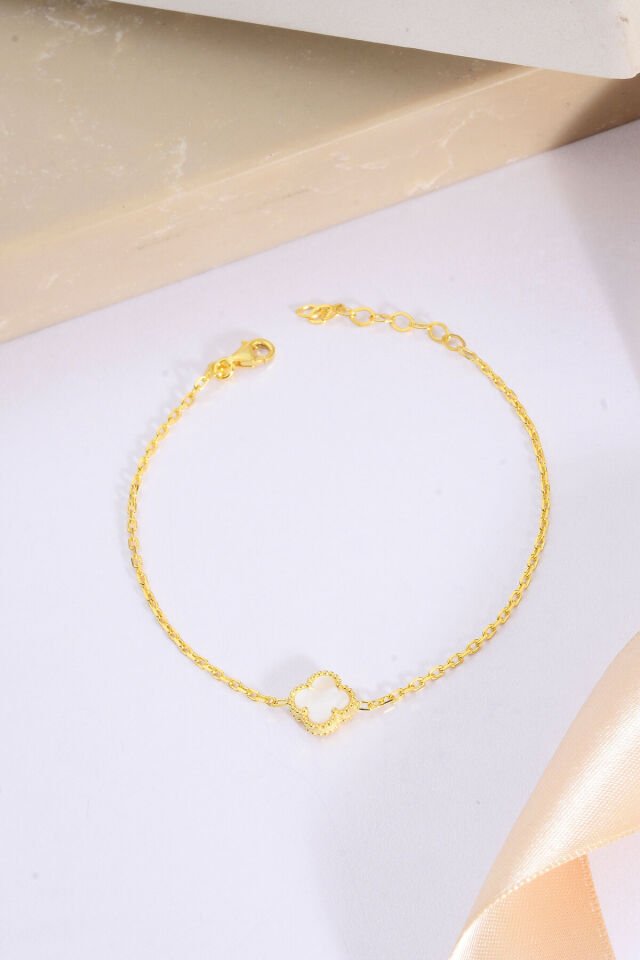 925 Ayar Gümüş Yonca Bileklik