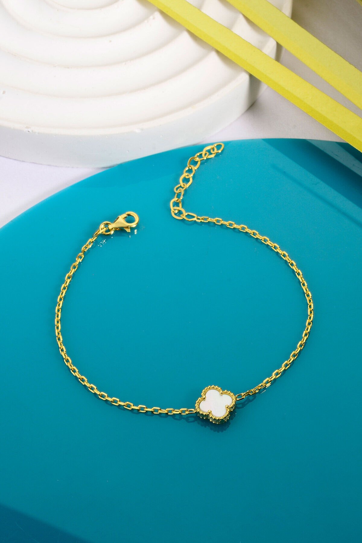 925 Ayar Gümüş Yonca Bileklik