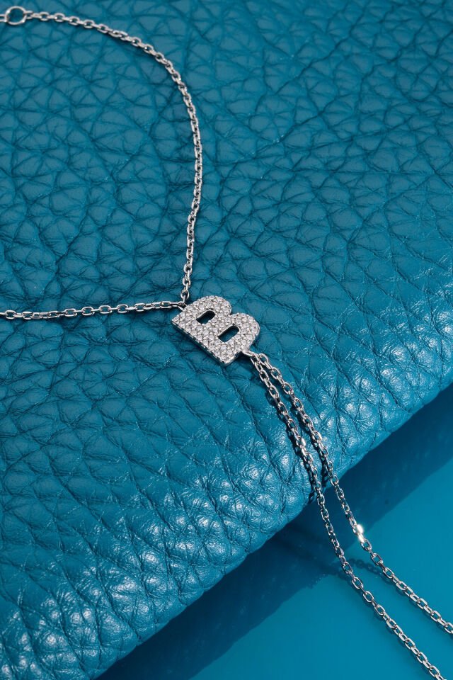 925 AYAR GÜMÜŞ ÜZERİ ALTIN KAPLAMA B HARFLİ ŞAHMERAN