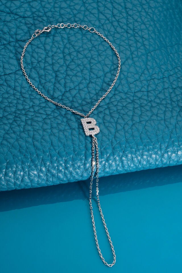 925 AYAR GÜMÜŞ ÜZERİ ALTIN KAPLAMA B HARFLİ ŞAHMERAN