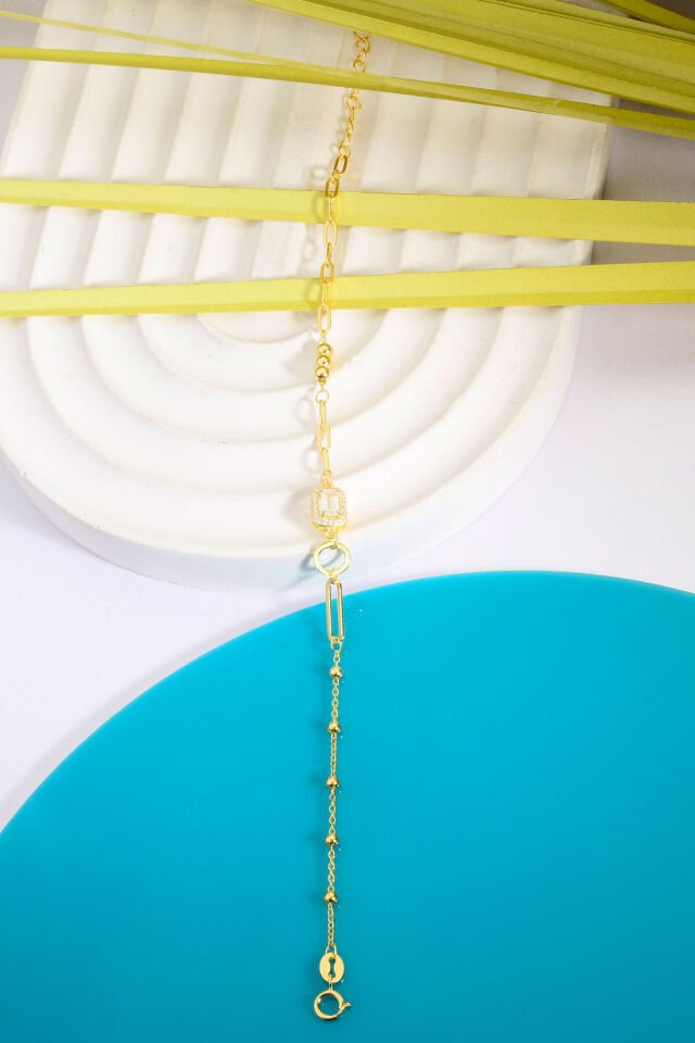 925 AYAR GÜMÜŞ ÜZERİ ALTIN KAPLAMA BAGET BİLEKLİK