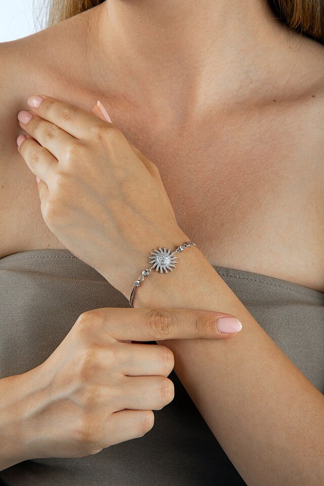 925 Ayar Gümüş Güneş Bileklik