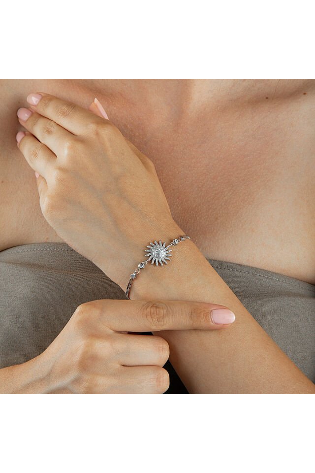 925 Ayar Gümüş Güneş Bileklik