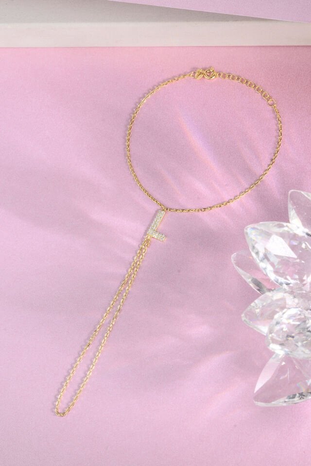 925 AYAR GÜMÜŞ ÜZERİ ALTIN KAPLAMA L HARFLİ ŞAHMERAN