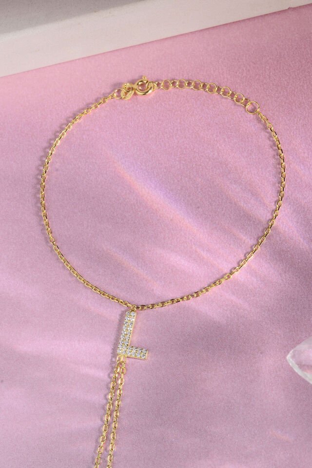 925 AYAR GÜMÜŞ ÜZERİ ALTIN KAPLAMA L HARFLİ ŞAHMERAN