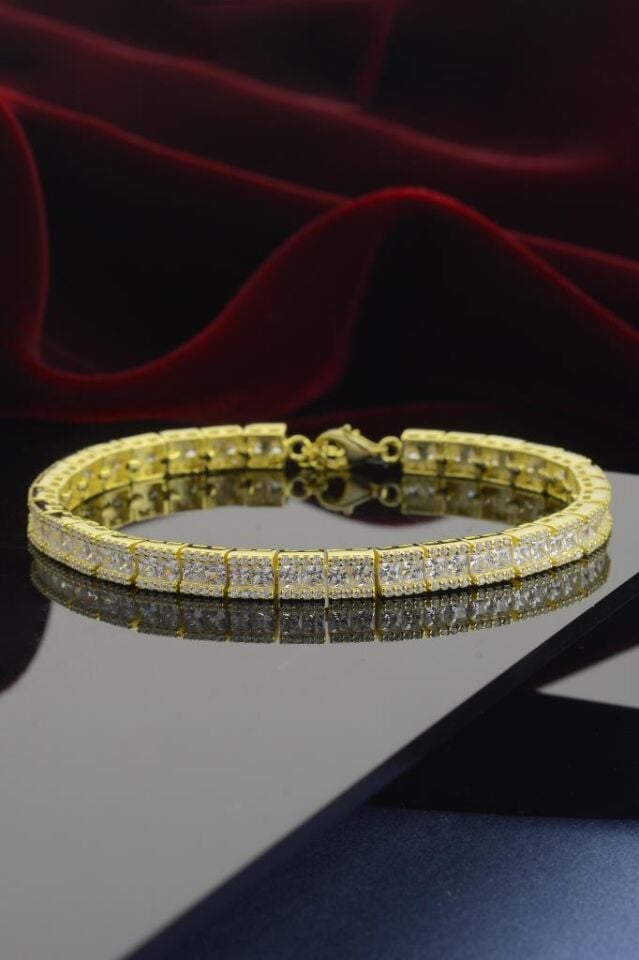 925 Ayar Gümüş Altın Kaplama Su Yolu Bileklik