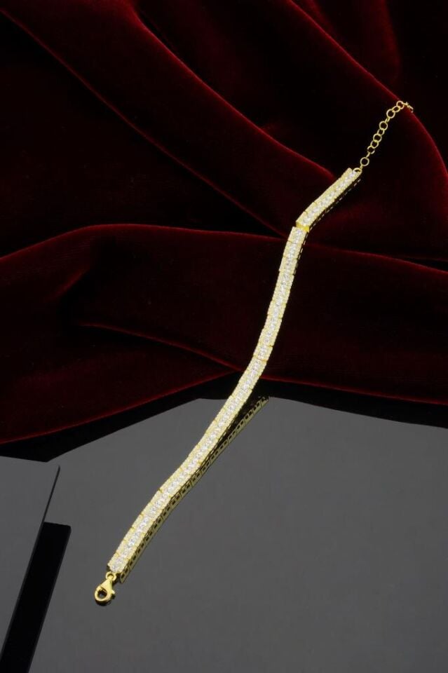 925 Ayar Gümüş Altın Kaplama Su Yolu Bileklik