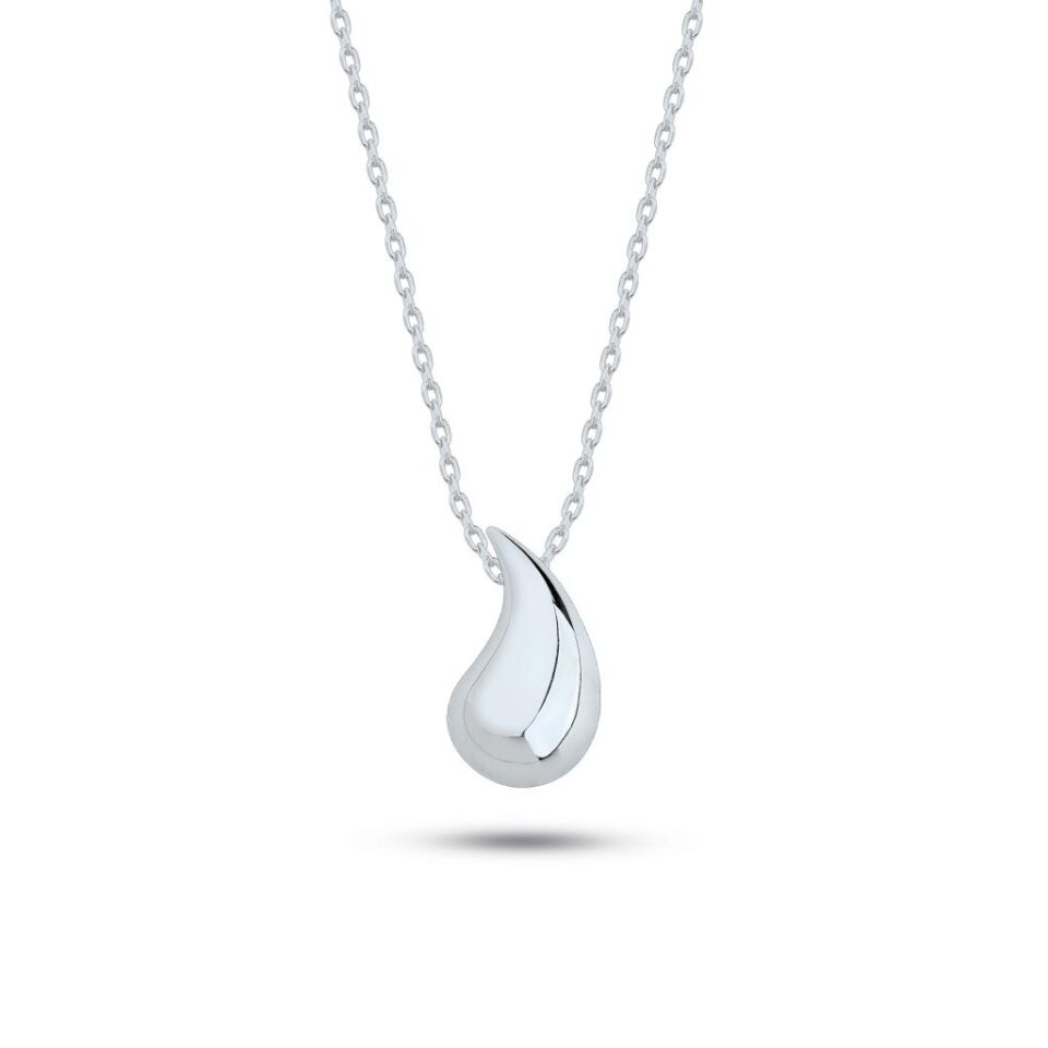 925 Ayar Gümüş Küçük Gözyaşı Damla Kolye