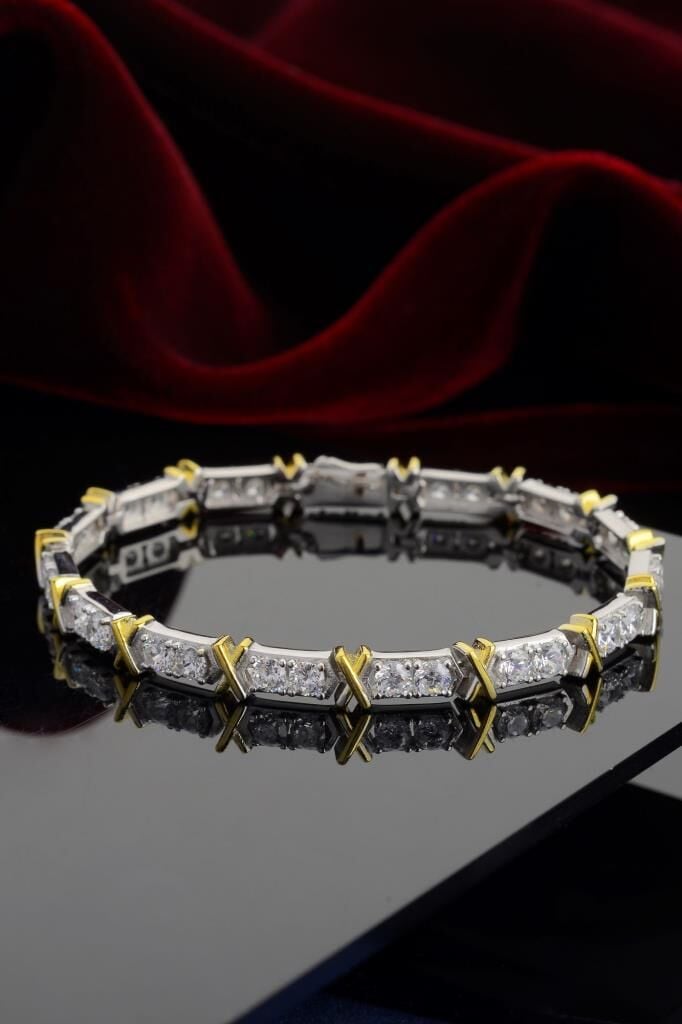 925 Ayar Gümüş Xoxo Kelepçe Bilezik