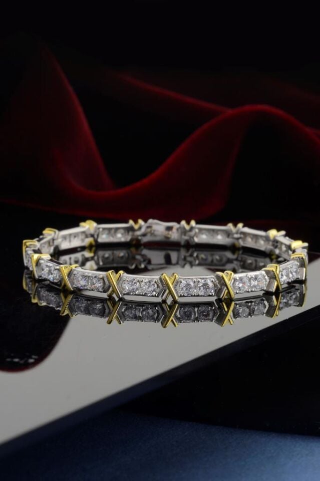 925 Ayar Gümüş Xoxo Kelepçe Bilezik