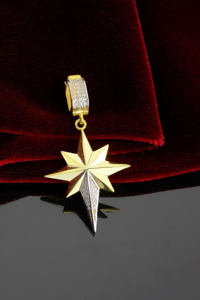 925 Ayar Gümüş Taşlı Yıldız Ajda Bilezik Charm