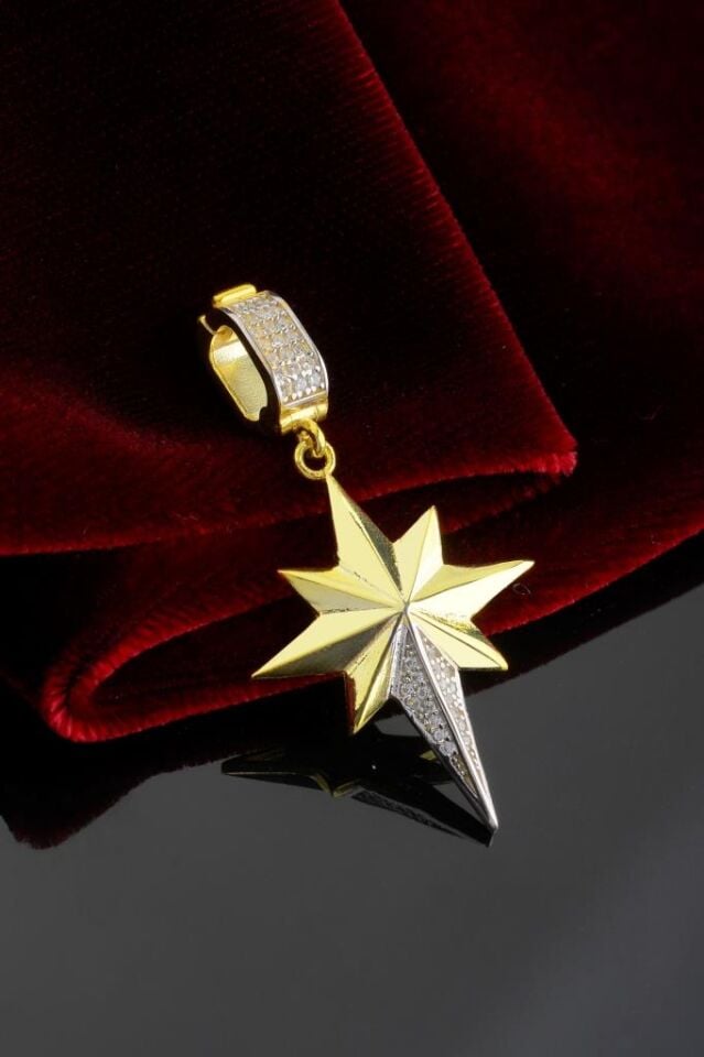 925 Ayar Gümüş Taşlı Yıldız Ajda Bilezik Charm