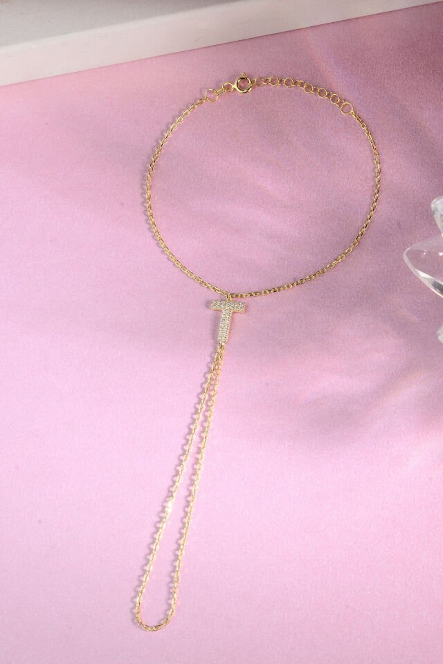 925 AYAR GÜMÜŞ ÜZERİ ALTIN KAPLAMA T HARFLİ ŞAHMERAN