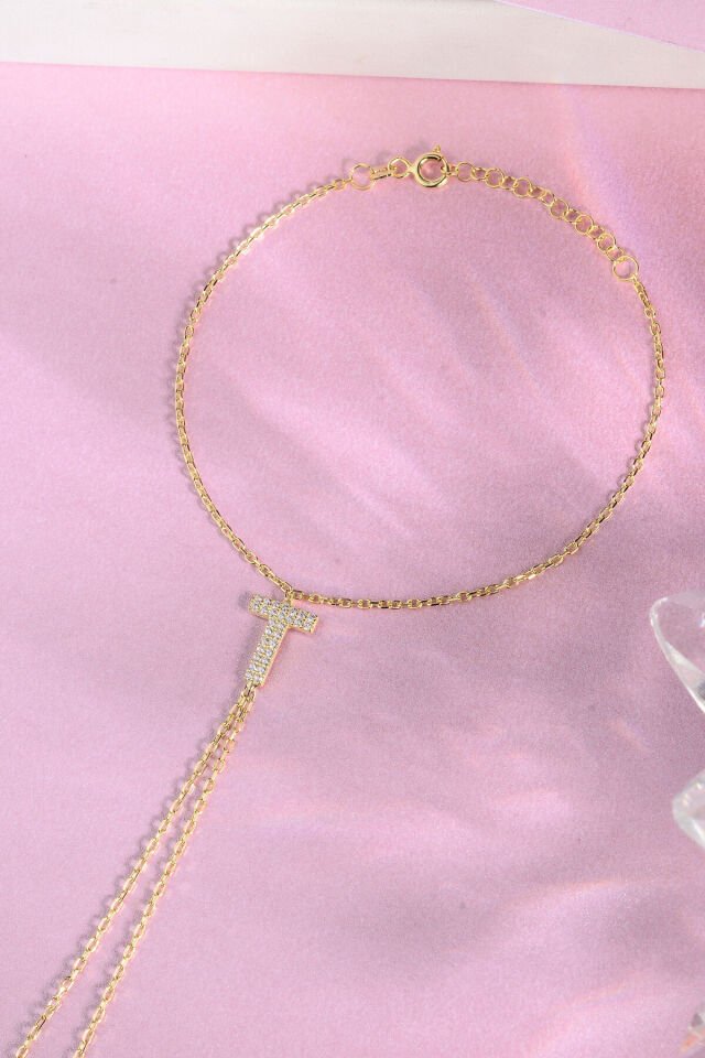 925 AYAR GÜMÜŞ ÜZERİ ALTIN KAPLAMA T HARFLİ ŞAHMERAN