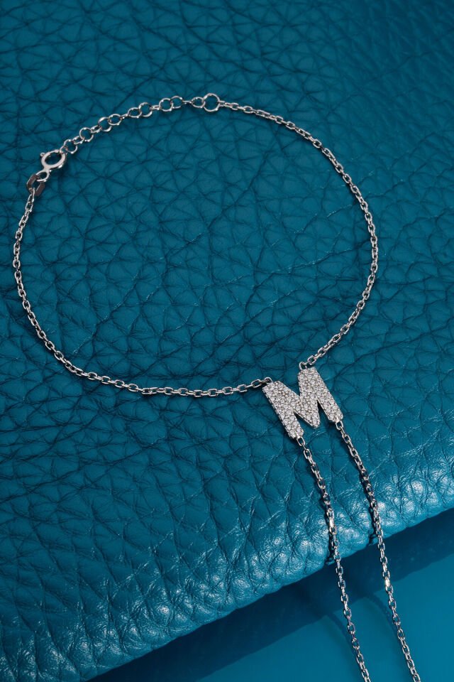 925 AYAR GÜMÜŞ ÜZERİ ALTIN KAPLAMA M HARFLİ ŞAHMERAN