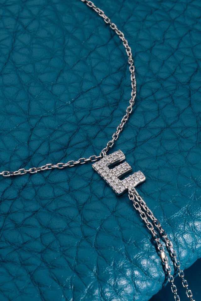 925 AYAR GÜMÜŞ ÜZERİ ALTIN KAPLAMA E HARFLİ ŞAHMERAN