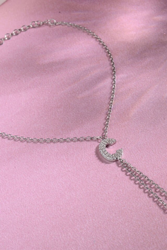 925 AYAR GÜMÜŞ ÜZERİ ALTIN KAPLAMA C HARFLİ ŞAHMERAN