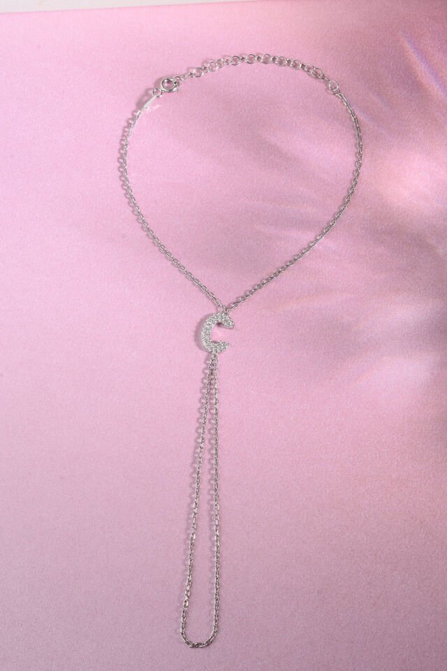 925 AYAR GÜMÜŞ ÜZERİ ALTIN KAPLAMA C HARFLİ ŞAHMERAN