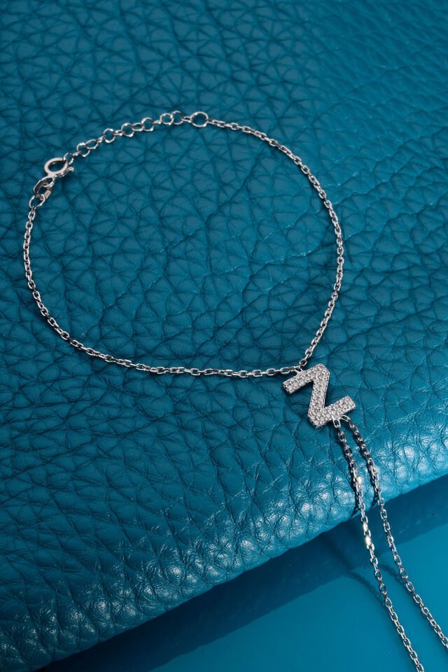 925 AYAR GÜMÜŞ ÜZERİ ALTIN KAPLAMA Z HARFLİ ŞAHMERAN