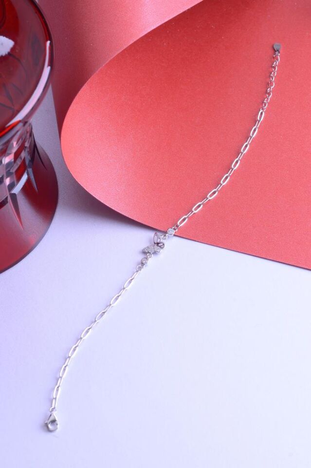 925 Ayar Gümüş Taşlı Kelebek Bileklik